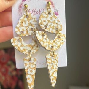 Leopard Print Dangle Earrings